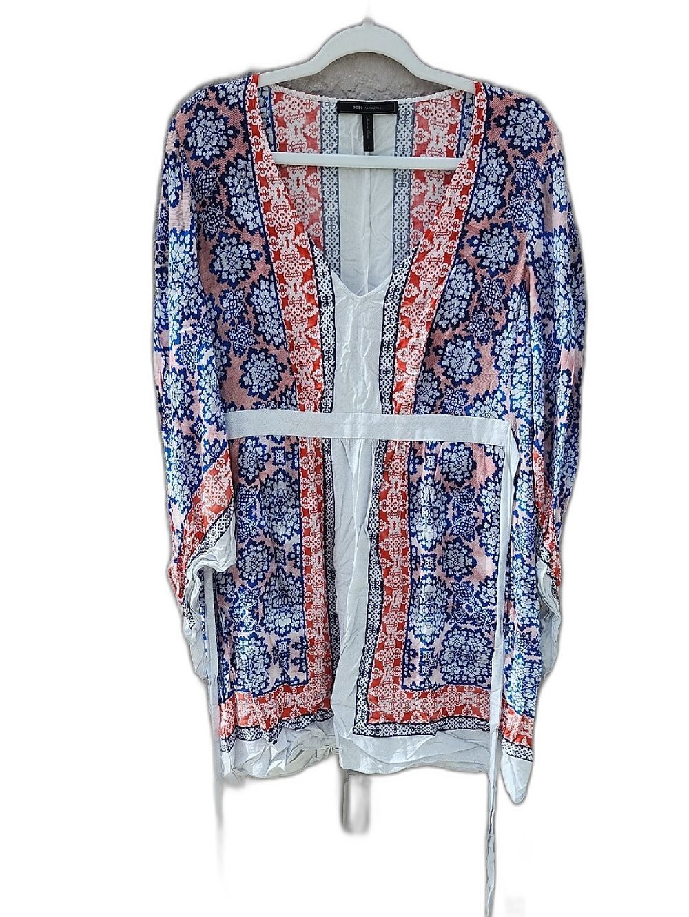 BCBGMAXAZRIA Jenissa Printed Kimono-Sleeve Dress